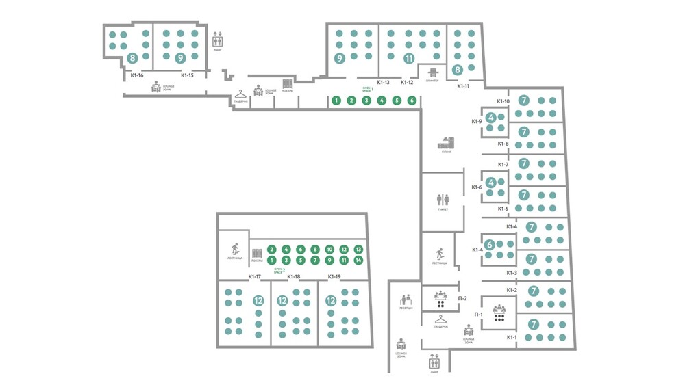 Готовый офис на 50 рабочих мест на Сенной площади